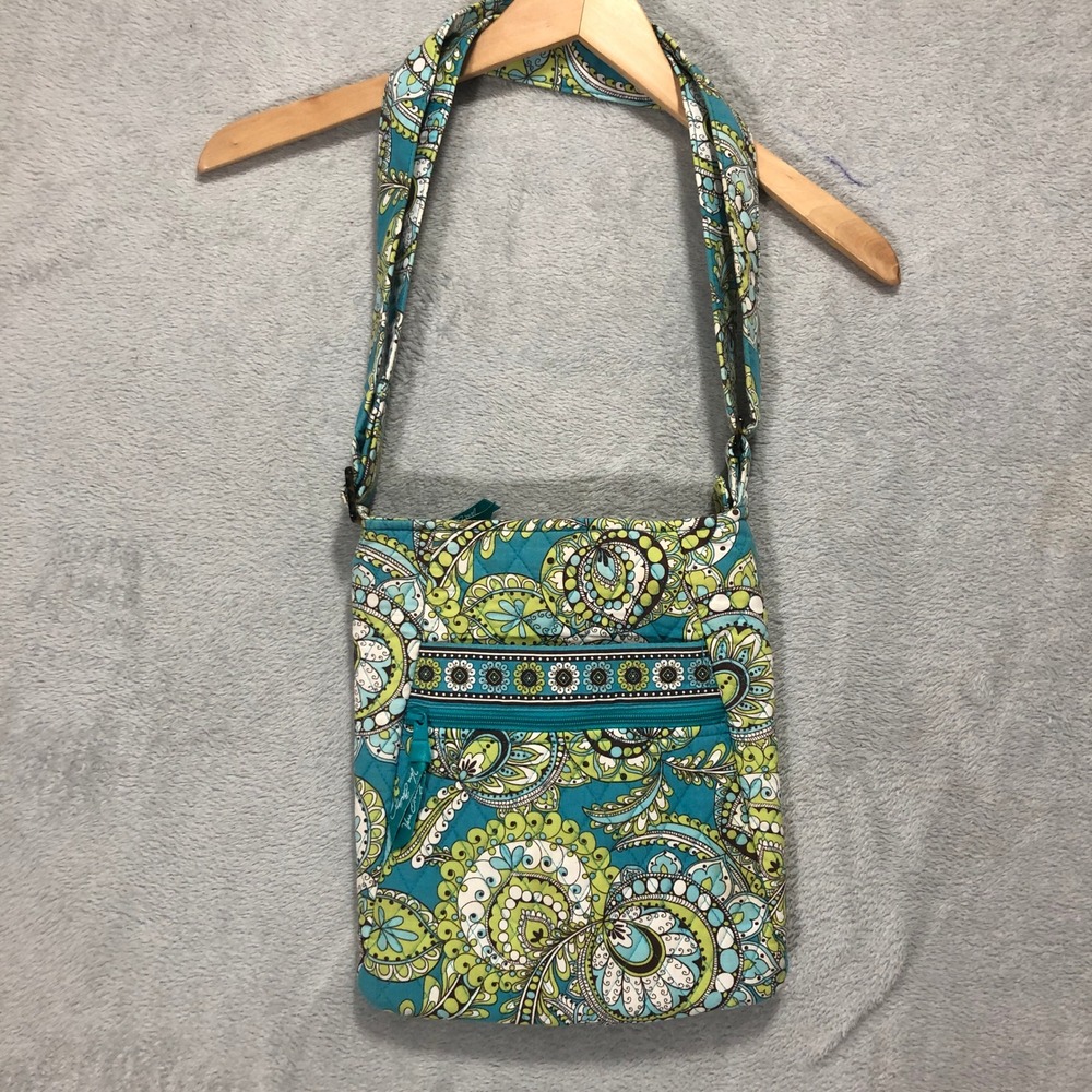 Vera Bradley Crossbody Bag Purse Quilted Paisley Pattern Travel Small